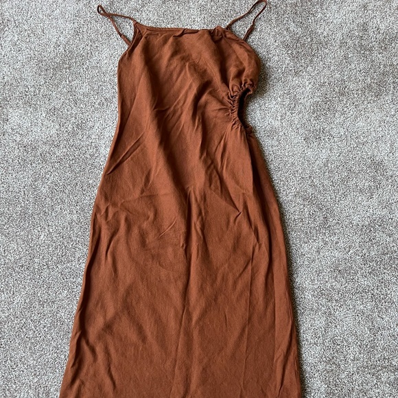 Zara Dresses & Skirts - ZARA cutout linen dress, SZ M